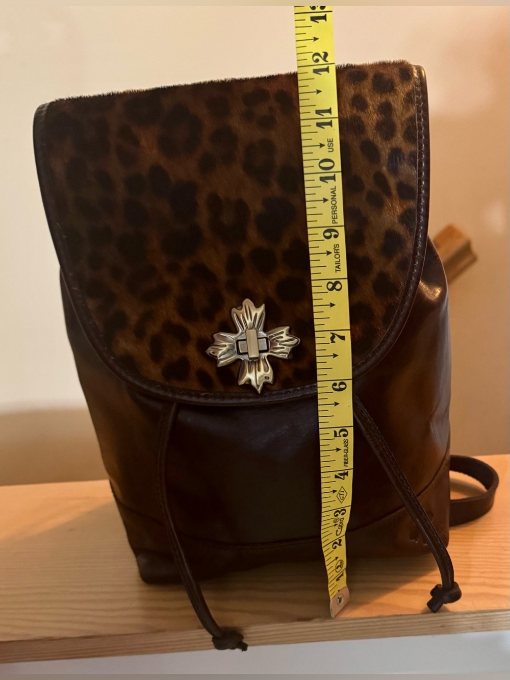 Patricia Nash Leopard Haircalf Leather Backpack | Rare Discontinued | NWT - Picture 3 of 15
